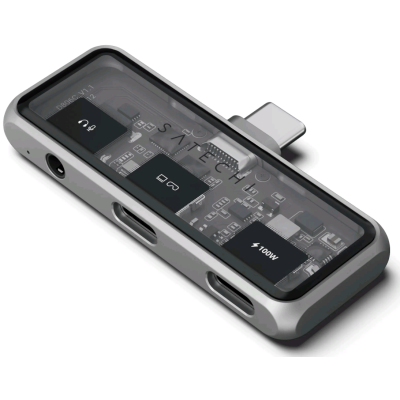 Αντάπτορας Satechi Mobile XR Hub with Audio για Γυαλιά AR/XR Type-C (male) σε 1 x Type-C 100W / 1 x Type-C 10Gbps 4K@60Hz / 1 x 3.5mm AUX Jack - Space Grey (ST-HXRAJM)