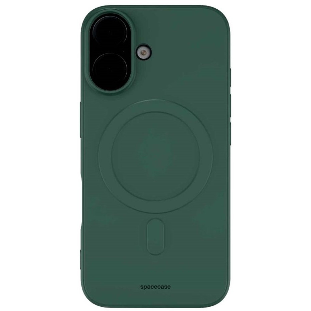 Θήκη iPhone 16 Spacecase Silicone Magnetic Case Σιλικόνης με MagSafe - Dark Green (5905719111656)