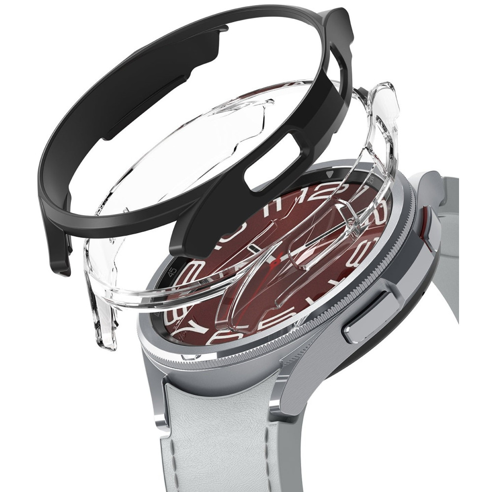 Θήκη Samsung Galaxy Watch 6 Classic 47mm Ringke Slim Case Σκληρή 2 Τεμάχια - Clear / Matte Black (8809919306324)