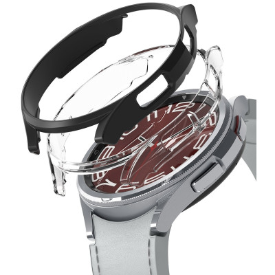 Θήκη Samsung Galaxy Watch 6 Classic 47mm Ringke Slim Case Σκληρή 2 Τεμάχια - Clear / Matte Black (8809919306324)