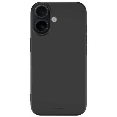 Θήκη iPhone 16 Spacecase Silicone Case Σιλικόνης - Black (5905719111489)