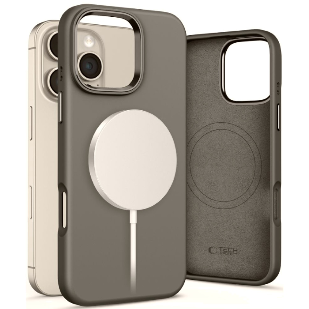 Θήκη iPhone 16 Pro Tech-Protect Silicone Pure MagSafe Σιλικόνης με MagSafe - Clay (5906302372607)