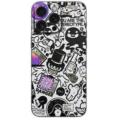 Αυτοκόλλητο Skin Προστασίας Πλάτης iPhone 16 Pro Max Gams Premium Vinyl Skin Back Plate - 3D TV Sticker (GAMS-VNL-SKIN-3DTS-001-083)