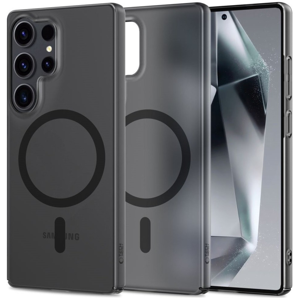 Θήκη Samsung Galaxy S25 Ultra Tech-Protect MagSlim Σκληρή Ημιδιάφανη με MagSafe - Matte / Black (5906302322015)