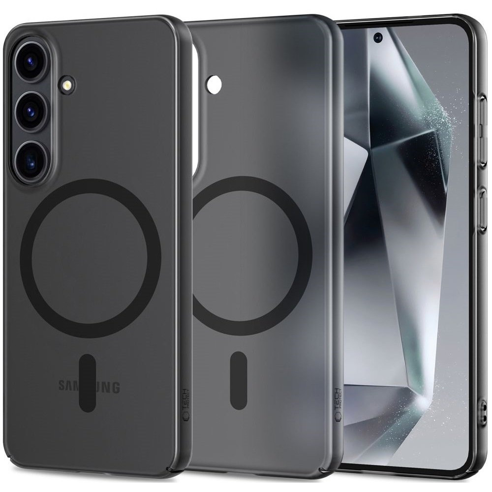 Θήκη Samsung Galaxy S25 Tech-Protect MagSlim Σκληρή Ημιδιάφανη με MagSafe - Matte / Black (5906302322008)