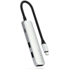 Αντάπτορας Satechi 4in1 USB-C Slim Multiport 4K Adapter Type-C (male) σε 2 x USB-A 10Gbps 1 x Type-C 85W 1 x HDMI 4K - Silver (ST-P4SS)