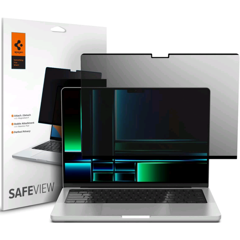 Μεμβράνη Προστασίας MacBook Pro 14" M3 2024 / M2 2023 / M1 2021 Spigen Safe View Μαγνητική Απορρήτου Οθόνης - Privacy (AFL06158)
