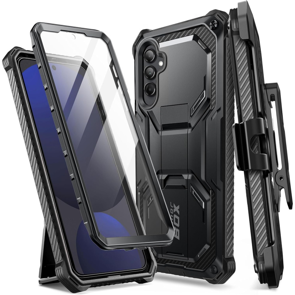 Θήκη Samsung Galaxy S24 FE Supcase i-Blason Armorbox Ανθεκτική Full Body 360° με KickStand - Black (843439151574)