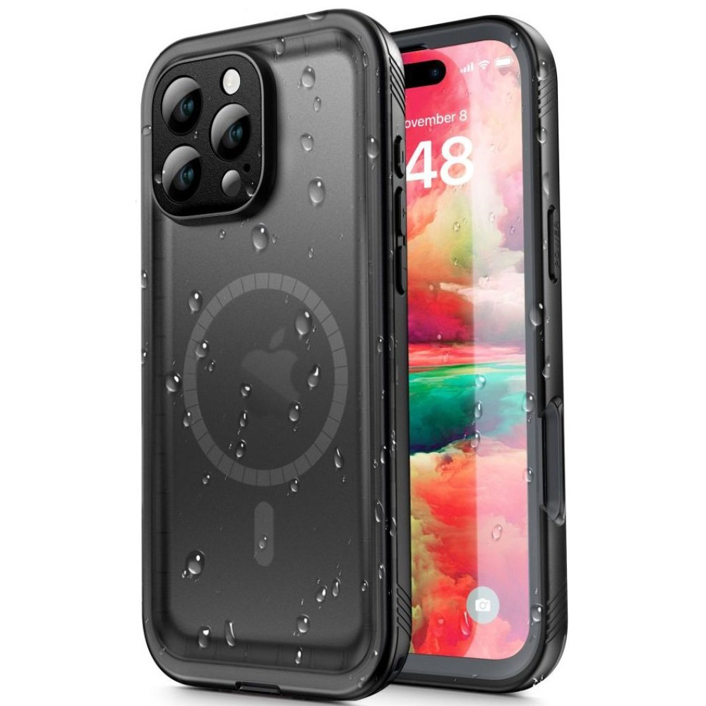 Θήκη iPhone 16 Pro Max Tech-Protect Shellbox IP68 Full Body 360° Ανθεκτική Αδιάβροχη με MagSafe - Black (5906302375196)