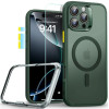 Θήκη & Tempered Glass iPhone 16 Pro ESR Classic Pro Set Ανθεκτική με MagSafe / Εναλλάξιμα Κουμπιά & Αντιχαρακτικό Γυαλί Προστασίας Οθόνης - Frosted Green (4894240230077)