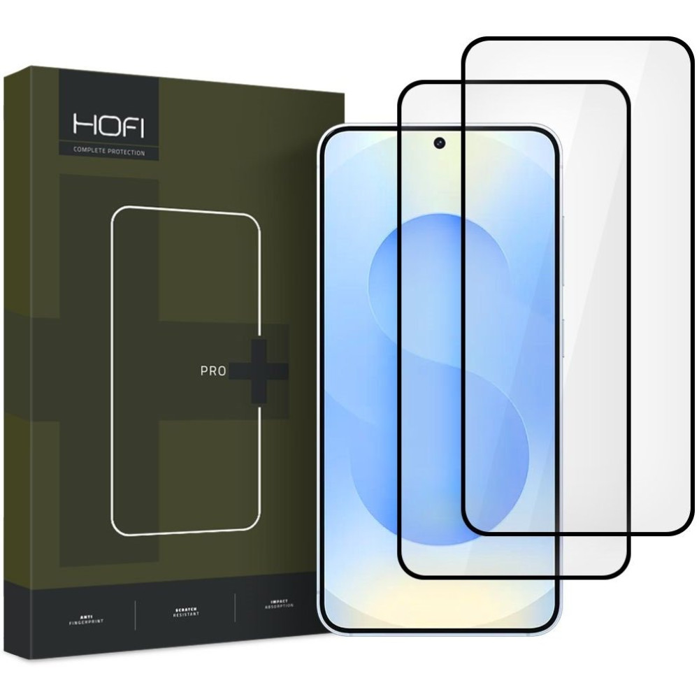 Tempered Glass Samsung Galaxy S25 Hofi Premium Pro+ Αντιχαρακτικό Γυαλί Προστασίας FullFace Οθόνης 2 Τεμάχια - Black (5906302322022)