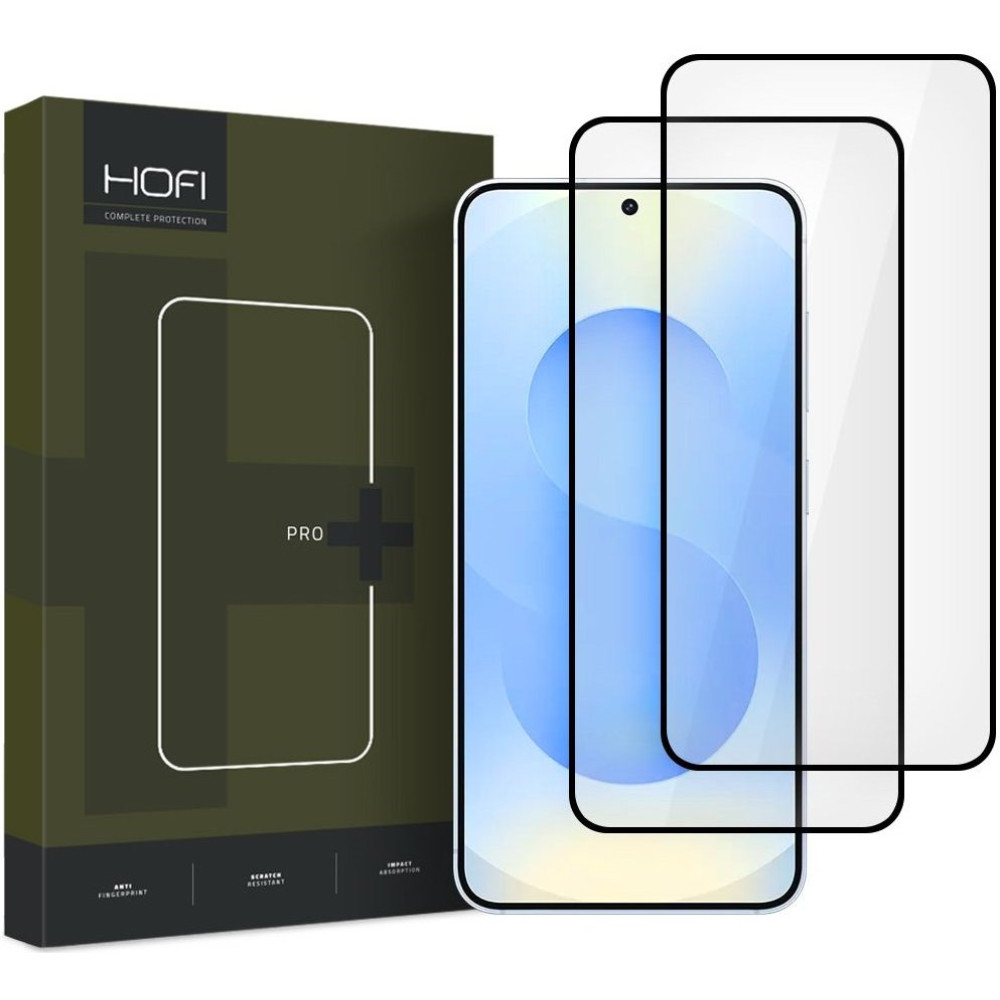 Tempered Glass Samsung Galaxy S25 Plus Hofi Premium Pro+ Αντιχαρακτικό Γυαλί Προστασίας FullFace Οθόνης 2 Τεμάχια - Black (5906302322190)