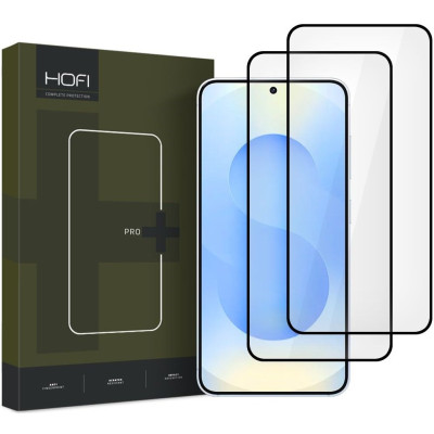 Tempered Glass Samsung Galaxy S25 Plus Hofi Premium Pro+ Αντιχαρακτικό Γυαλί Προστασίας FullFace Οθόνης 2 Τεμάχια - Black (5906302322190)