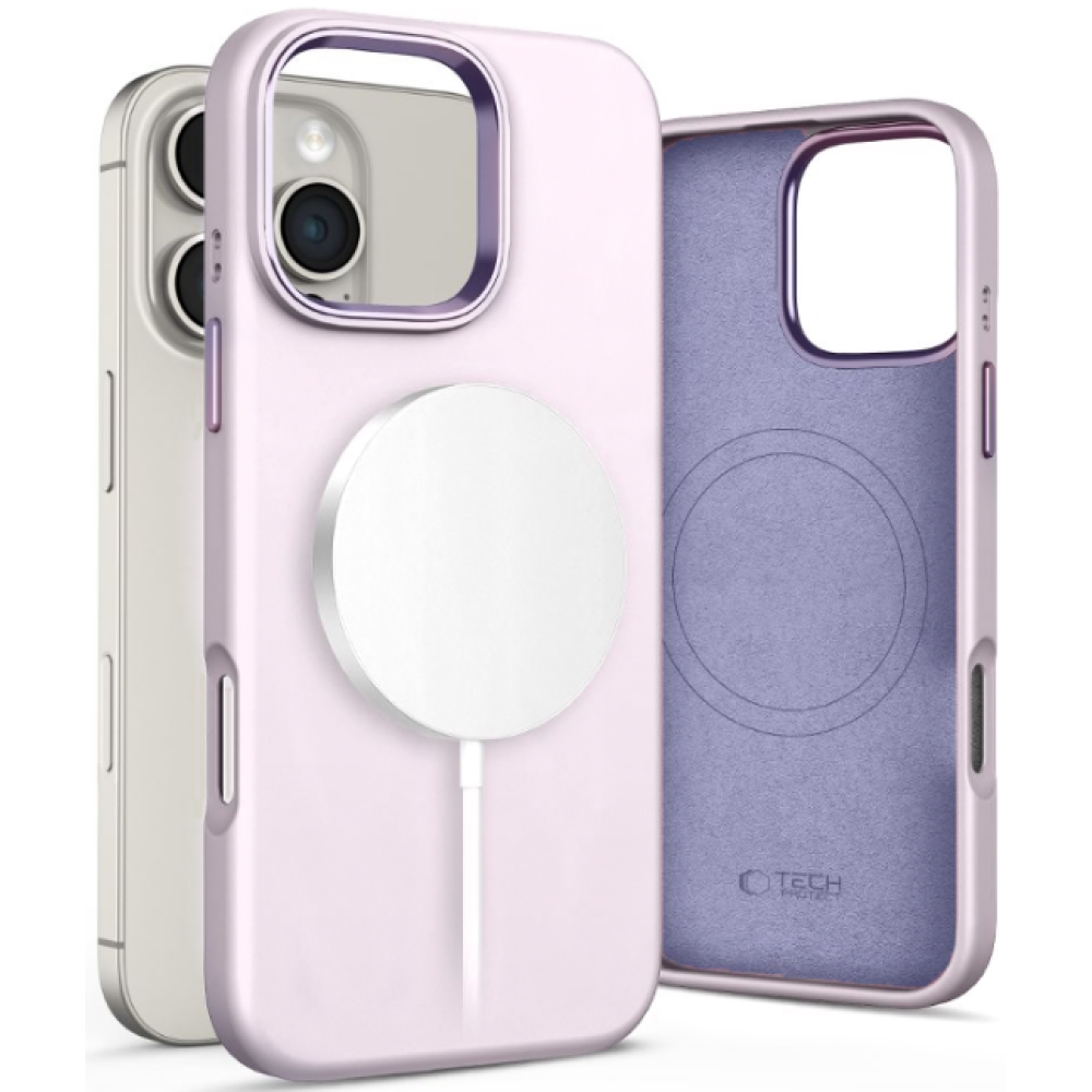 Θήκη iPhone 16 Pro Max Tech-Protect Silicone Pure MagSafe Σιλικόνης με MagSafe - Mauve (5906302372614)
