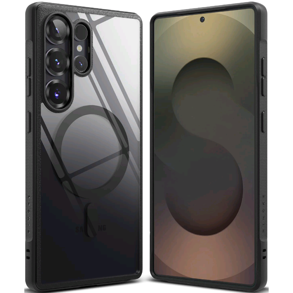 Θήκη Samsung Galaxy S25 Ultra Ringke Fusion Bold Magnetic Σκληρή Διάφανη με TPU Bumper & MagSafe - Black (8800274969094)