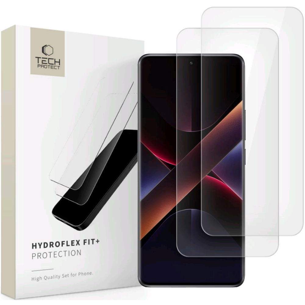 Μεμβράνη Προστασίας Xiaomi Redmi Note 14 Pro 5G / Redmi Note 14 Pro Plus 5G / Poco X7 Tech-Protect Hydroflex Fit+ Οθόνης 2 Τεμάχια - Clear (5906302361434)