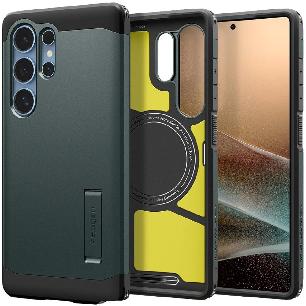 Θήκη Samsung Galaxy S25 Ultra Spigen Tough Armor AI MagFit Ανθεκτική με MagSafe - Abyss Green (ACS08966)