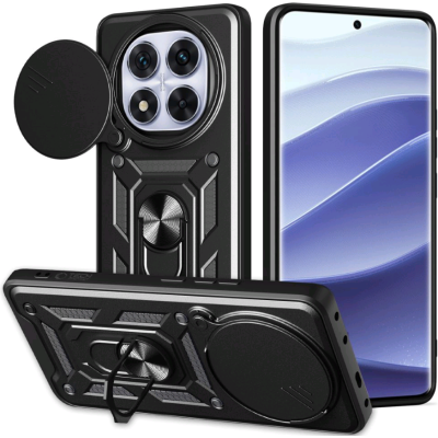 Θήκη Xiaomi Redmi Note 14 Pro 5G / Poco X7 Tech-Protect Camshield Pro Ανθεκτική με Κάλυμμα για την Κάμερα & Ring Holder - Matte Black (5906302361472)
