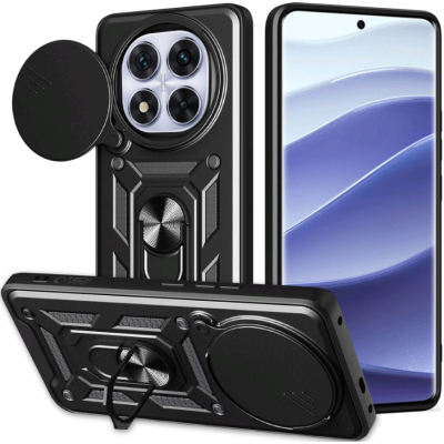 Θήκη Xiaomi Redmi Note 14 Pro Plus 5G Tech-Protect Camshield Pro Ανθεκτική με Κάλυμμα για την Κάμερα & Ring Holder - Matte Black (5906302361632)