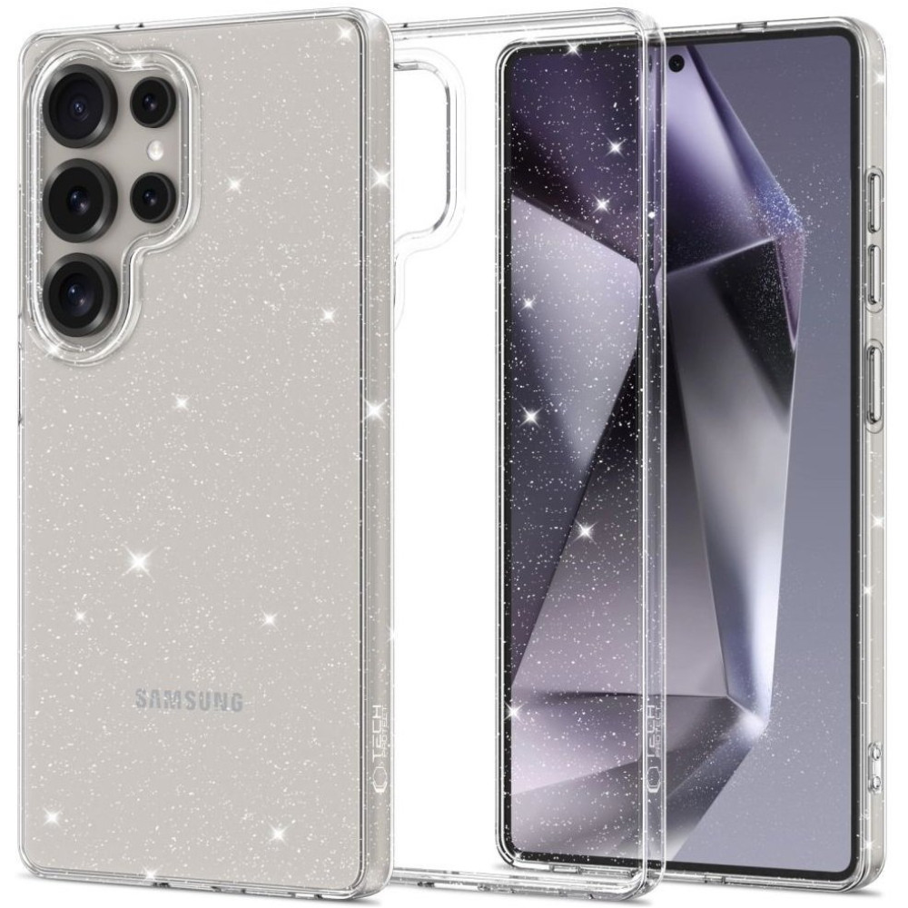 Θήκη Samsung Galaxy S25 Ultra Tech-Protect FlexAir Διάφανη Σιλικόνης - Glitter (5906302360413)