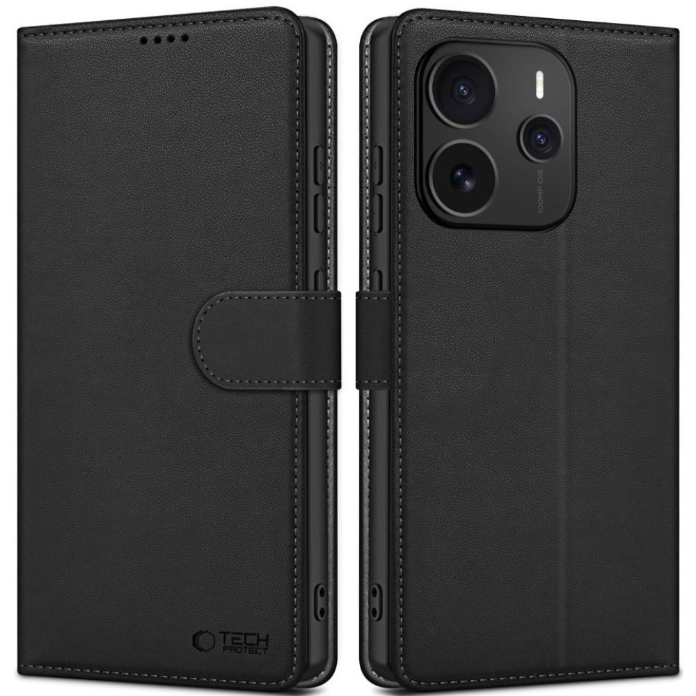 Θήκη Xiaomi Redmi Note 14 5G Tech-Protect Wallet Πορτοφόλι - Matte Black (5906302361168)