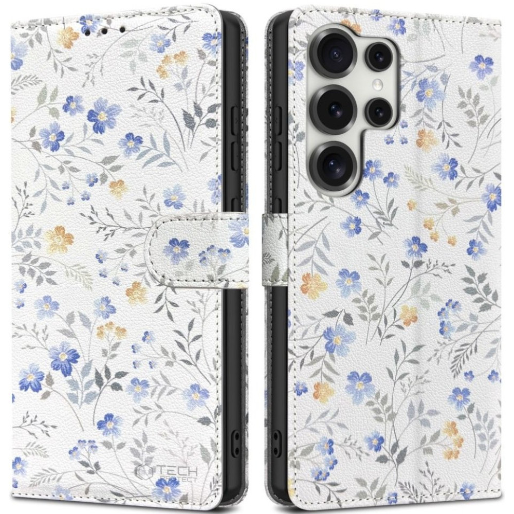 Θήκη Samsung Galaxy S25 Ultra Tech-Protect Wallet Πορτοφόλι - Spring Flowers (5906302360475)