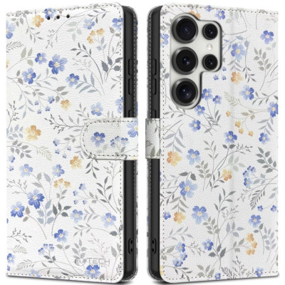 Θήκη Samsung Galaxy S25 Ultra Tech-Protect Wallet Πορτοφόλι - Spring Flowers (5906302360475)