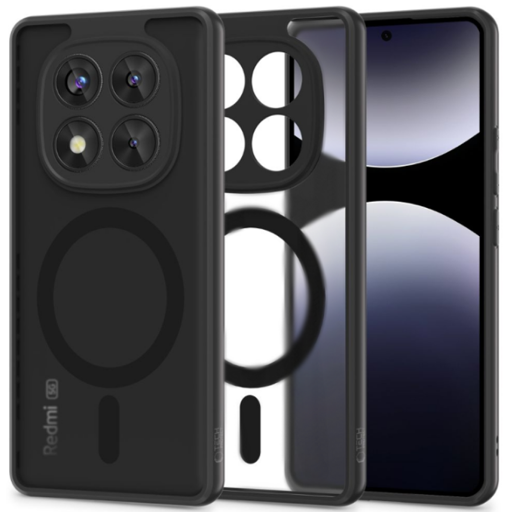 Θήκη Xiaomi Redmi Note 14 Pro 5G / Poco X7 Tech-Protect MagMat Σκληρή Ημιδιάφανη με MagSafe - Matte Black (5906302361465)