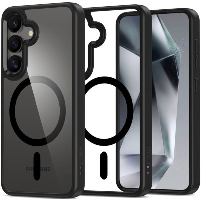 Θήκη Samsung Galaxy S25 Tech-Protect MagMat Σκληρή Διάφανη με MagSafe - Black / Clear (5906302322725)