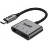 Αντάπτορας Buddi Ease Type-C (Male) σε 1 x 3.5mm Jack Aux (Female) / 1 x Type-C (Female) 60W 5 Έτη Εγγύηση - Grey (8719246459290)