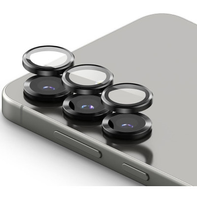 Tempered Glass Samsung Galaxy S25 Ringke Camera Lens Frame Glass Αντιχαρακτικό Γυαλί Προστασίας για Φακό Κάμερας 2 Τεμάχια - Black (8800274968462)