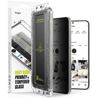 Tempered Glass Samsung Galaxy S25 Plus Ringke Easy Slide Privacy Αντιχαρακτικό Γυαλί Προστασίας Απορρήτου Οθόνης 2 Τεμάχια (8800274968868)