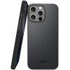 Θήκη iPhone 16 Pro Nekit Fiber Σκληρή με MagSafe Aramid Fiber 1mm 1500D Kevlar - Black (8719246451867)