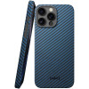 Θήκη iPhone 16 Pro Max Nekit Fiber Σκληρή με MagSafe Aramid Fiber 1mm 1500D Kevlar - Blue (8719246469558)