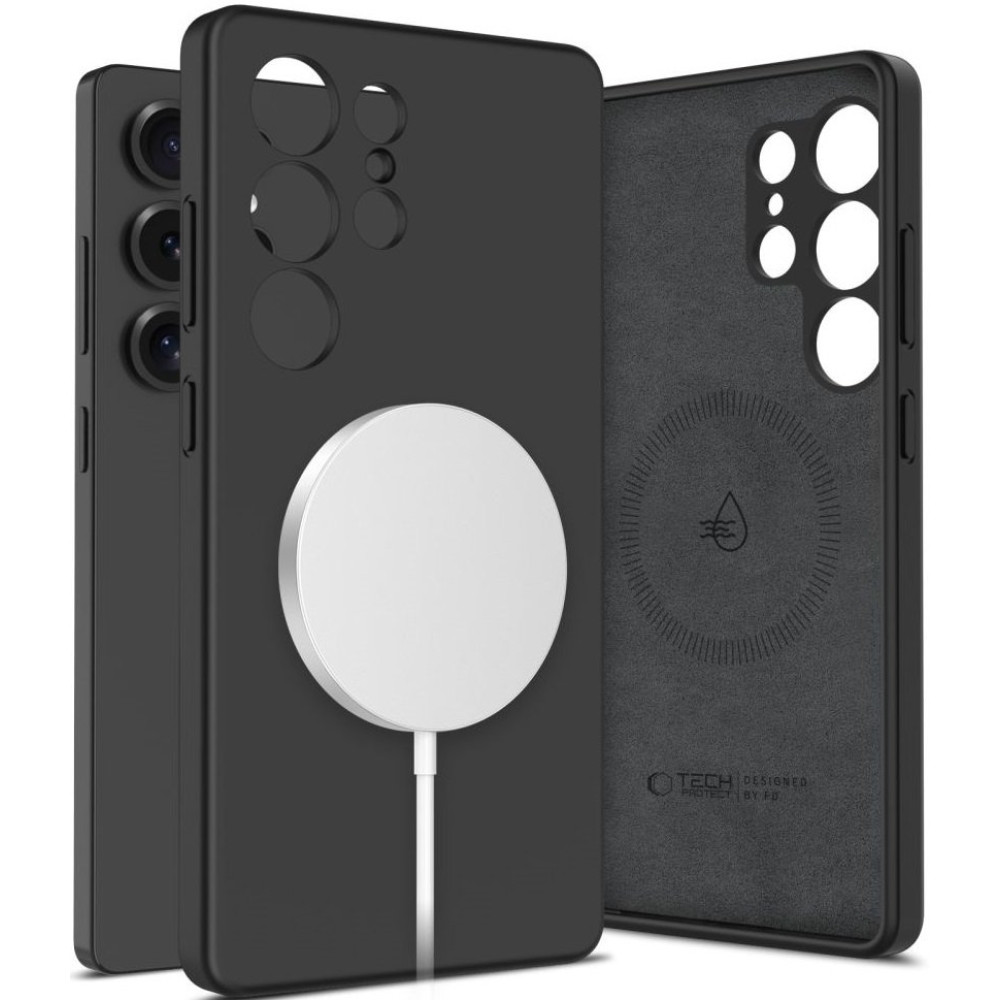Θήκη Samsung Galaxy S25 Ultra Tech-Protect Liquid Silicone Σκληρή με MagSafe - Black (5906302322480)