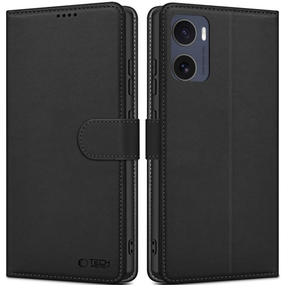 Θήκη Motorola Moto G05 / E15 Tech-Protect Wallet Πορτοφόλι - Matte Black (5906302361144)