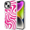 Θήκη iPhone 16e / 14 / 13 HappyCase Joy Διάφανη Σκληρή με MagSafe - Wavy Swirl (8719246466977)