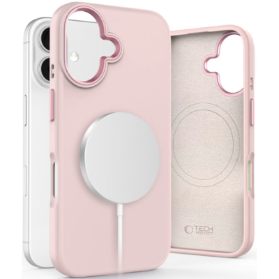Θήκη iPhone 16 Tech-Protect Silicone Pure MagSafe Σιλικόνης με MagSafe - Pink Pearl (5906302372522)