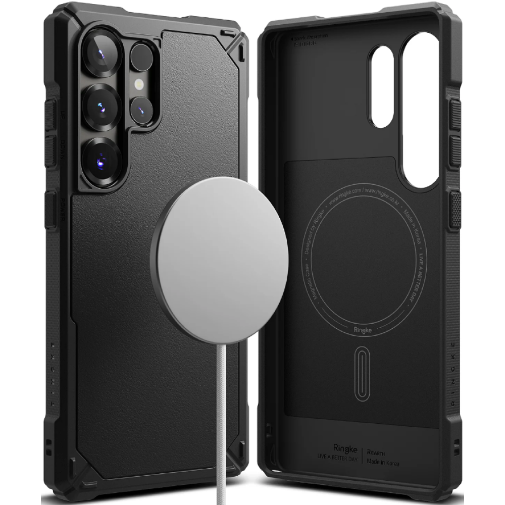 Θήκη Samsung Galaxy S25 Ultra Ringke Rugged Gear Magnetic Ανθεκτική Σιλικόνης με MagSafe - Black (8800274969414)