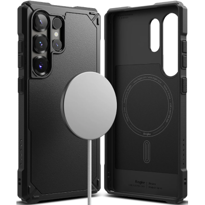 Θήκη Samsung Galaxy S25 Ultra Ringke Rugged Gear Magnetic Ανθεκτική Σιλικόνης με MagSafe - Black (8800274969414)