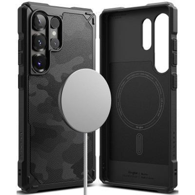 Θήκη Samsung Galaxy S25 Ultra Ringke Rugged Gear Magnetic Ανθεκτική Σιλικόνης με MagSafe - Camo Black (8800274969438)