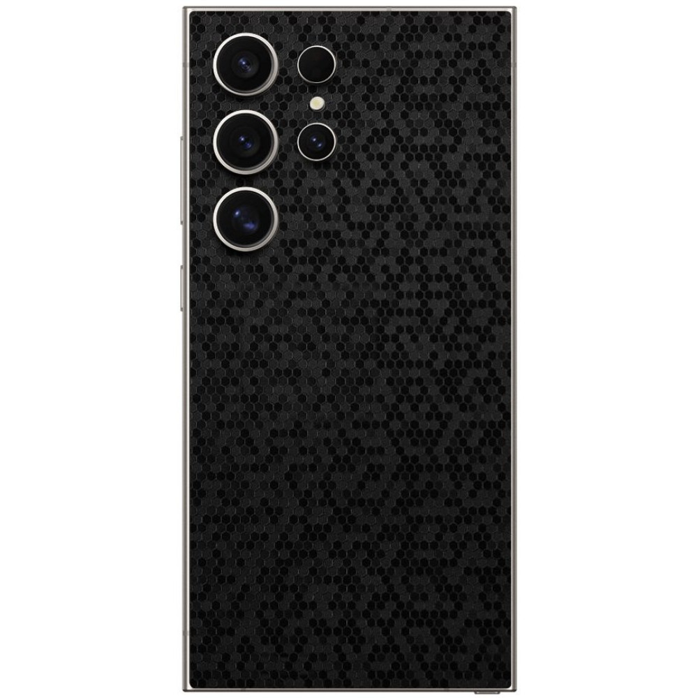 Αυτοκόλλητο Skin Προστασίας Πλάτης Samsung Galaxy S25 Ultra Gams Premium Vinyl Skin Back Plate - Honeycomb Black (GAMS-VNL-SKIN-HBK-002-216)