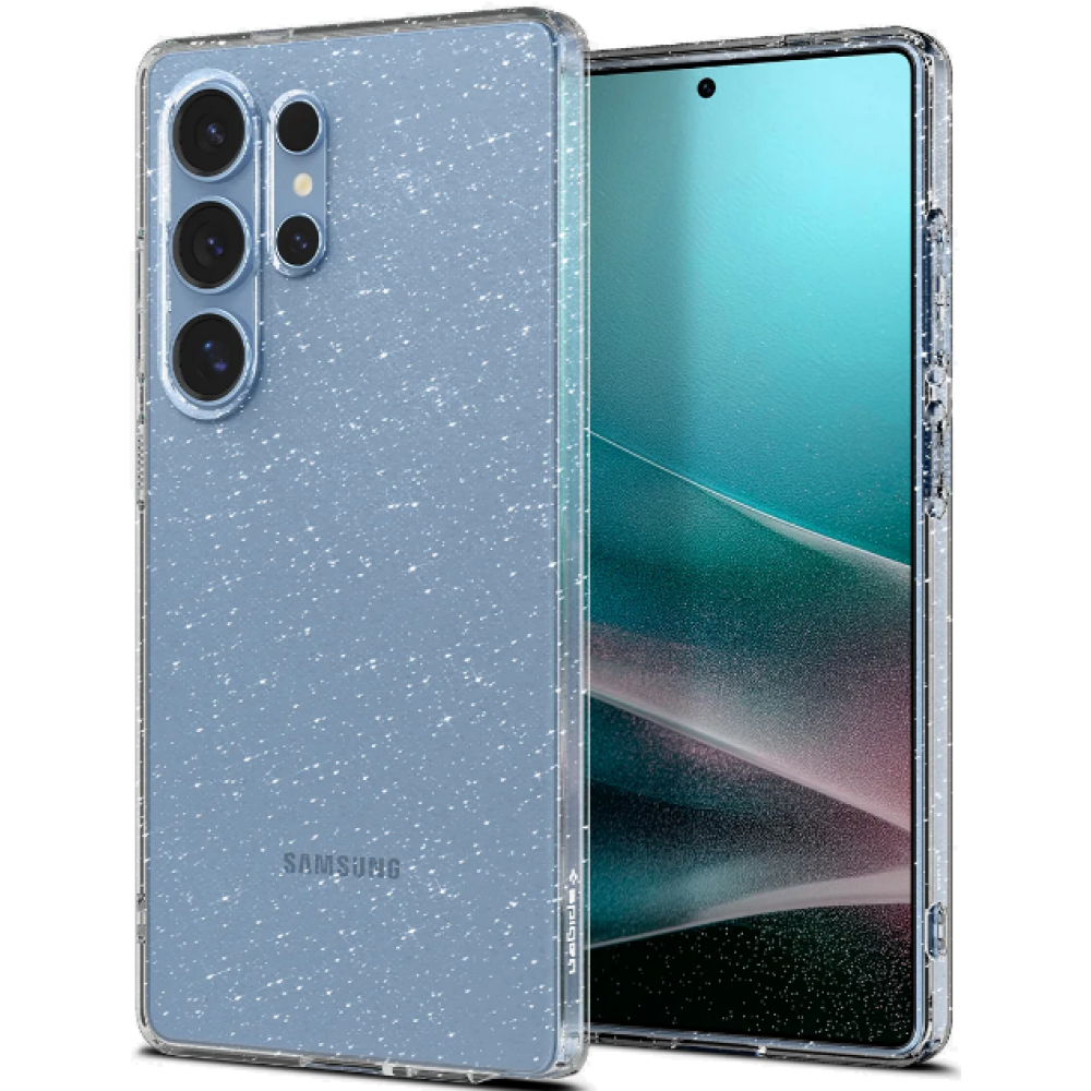 Θήκη Samsung Galaxy S25 Ultra Spigen Liquid Crystal Glitter Σιλικόνης - Crystal Quartz (ACS08950)