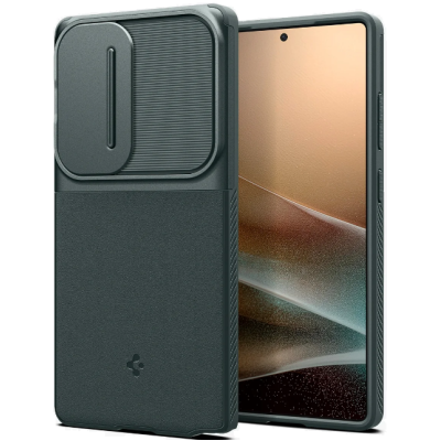 Θήκη Samsung Galaxy S25 Ultra Spigen Optik Armor με Κάλυμμα για την Κάμερα - Abyss Green (ACS08970)