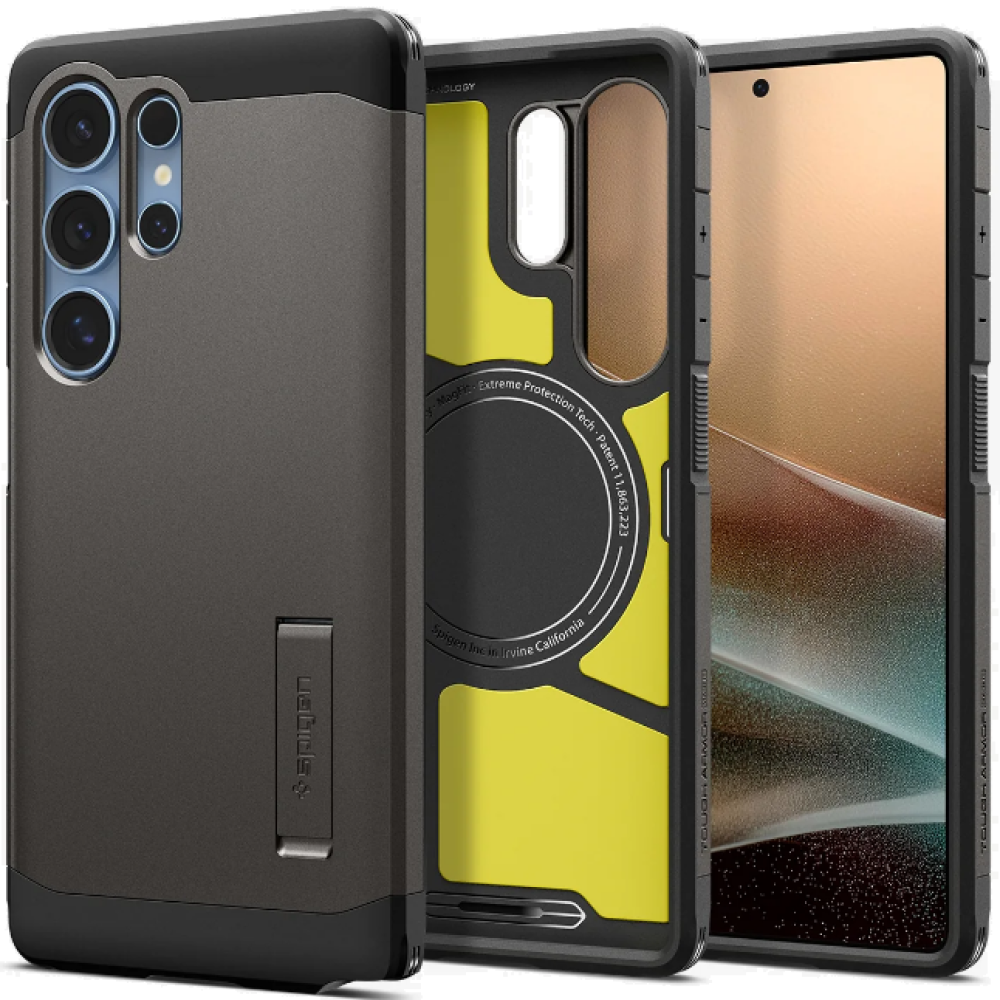 Θήκη Samsung Galaxy S25 Ultra Spigen Tough Armor AI MagFit Ανθεκτική με MagSafe - Gunmetal (ACS08965)