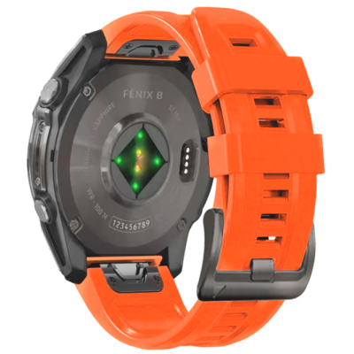 Λουράκι Garmin Fenix 3/5X/3HR/5X Plus/6X/6X Pro/7X/8 (51mm) Tech-Protect Silicone Σιλικόνης - Orange (5906302376872)