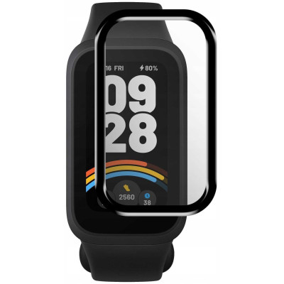 Hybrid Glass Xiaomi Smart Band 9 Active Spacecase Smartwatch Αντιχαρακτικό Προστατευτικό Υβριδικό Οθόνης - Black (5905719117269)
