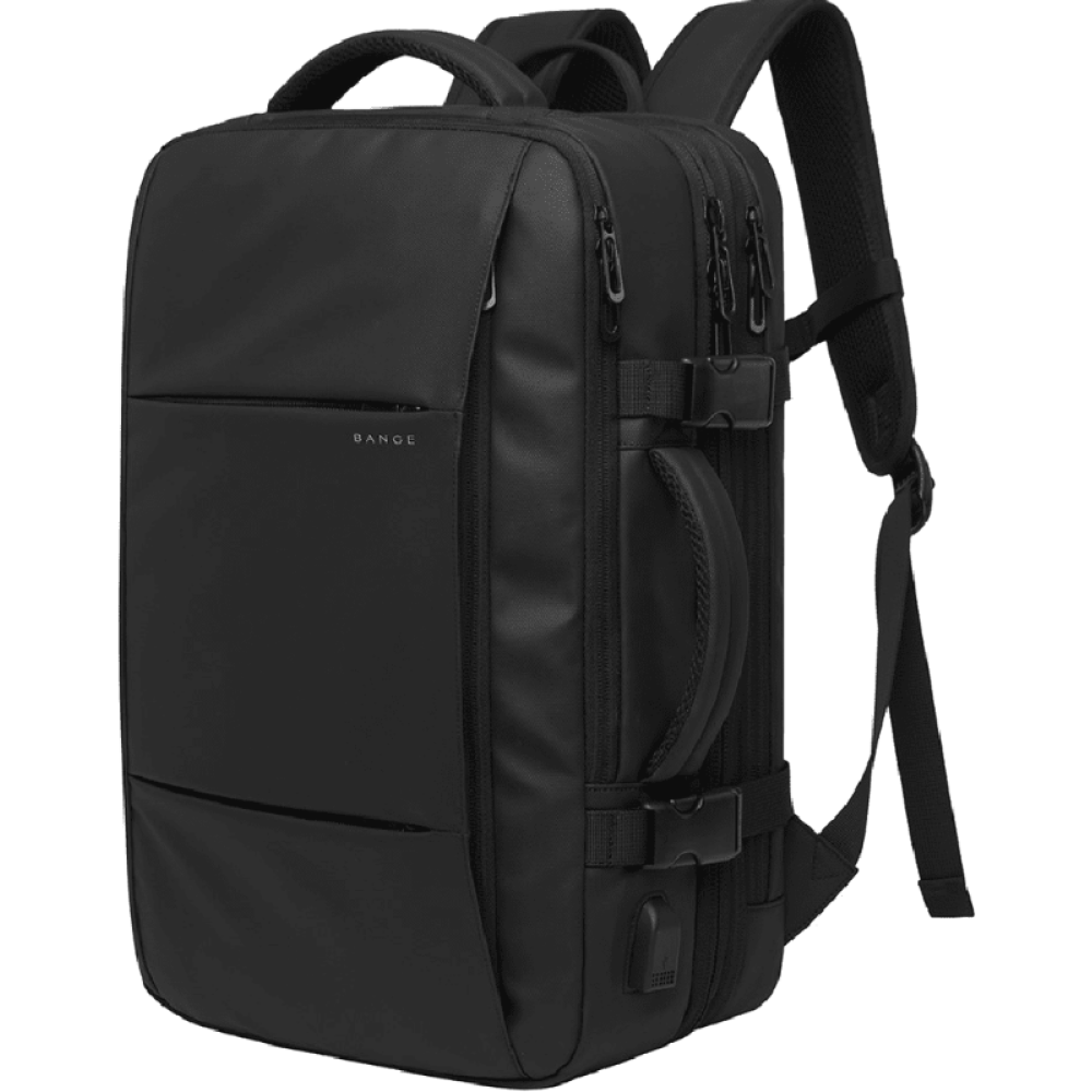Bange 1908D Business Travel Backpack - Ανθεκτικό Επεκτάσιμο Σακίδιο / Τσάντα Πλάτης & Μεταφοράς Laptop έως 17.3" - 30L έως 49L - Black