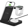 Βάση Ασύρματης Φόρτισης Tech-Protect A37 3 in 1 Qi για Smartphone / Airpods & Galaxy Buds / Apple Watch 15W - Black (5906302372171)