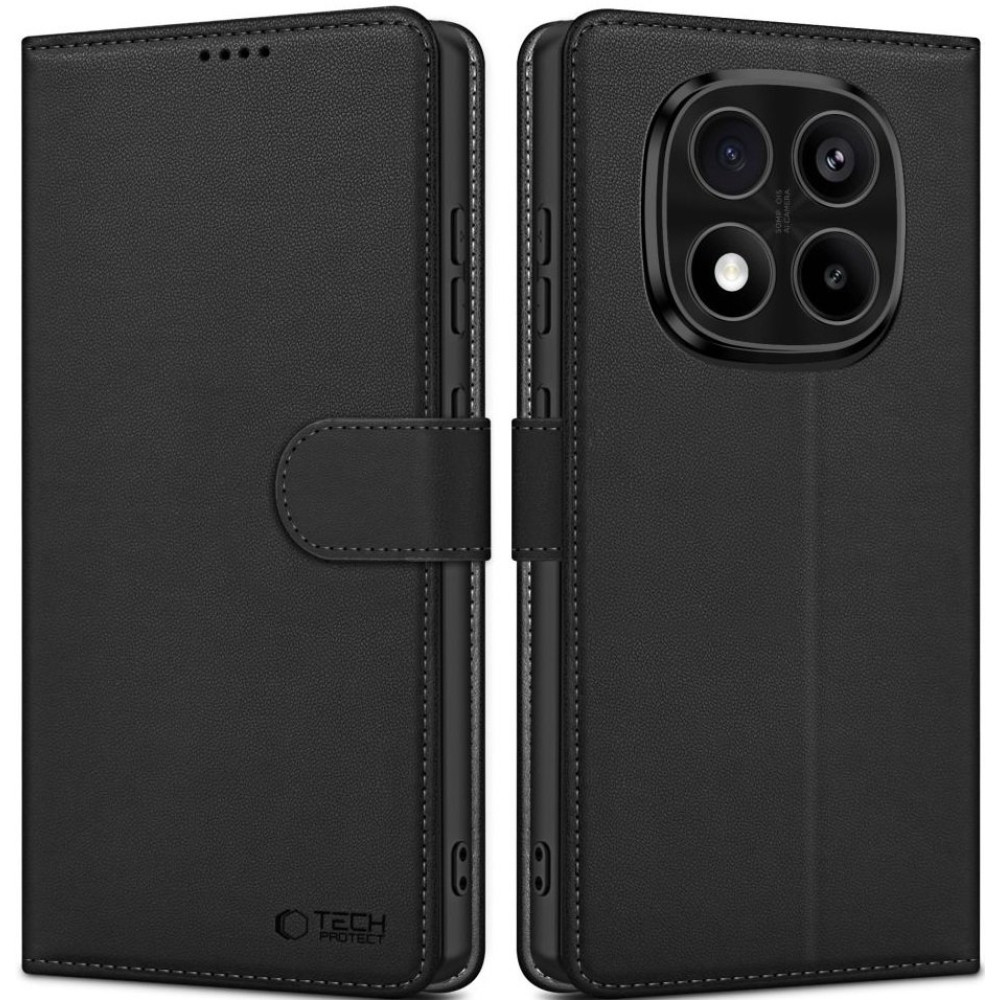 Θήκη Xiaomi Redmi Note 14 Pro 5G / Poco X7 Tech-Protect Wallet Πορτοφόλι - Matte Black (5906302361175)